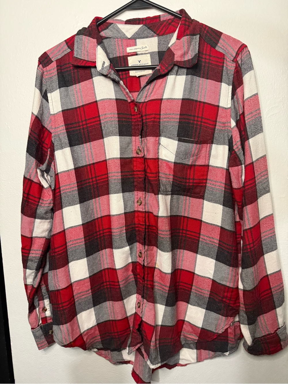 American Eagle Outfitters Boyfriend Fit plaid flannel shirt